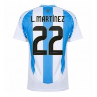 Stroje piłkarskie Argentyna Lautaro Martinez #22 Koszulka Podstawowej Copa America 2024 Krótki Rękaw